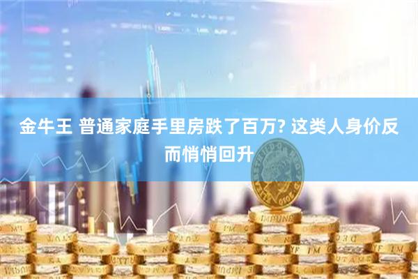 金牛王 普通家庭手里房跌了百万? 这类人身价反而悄悄回升