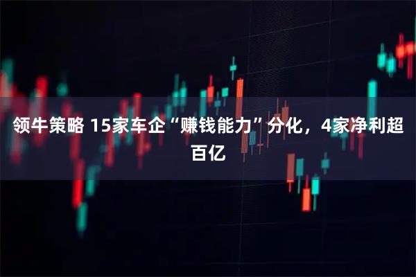 领牛策略 15家车企“赚钱能力”分化，4家净利超百亿